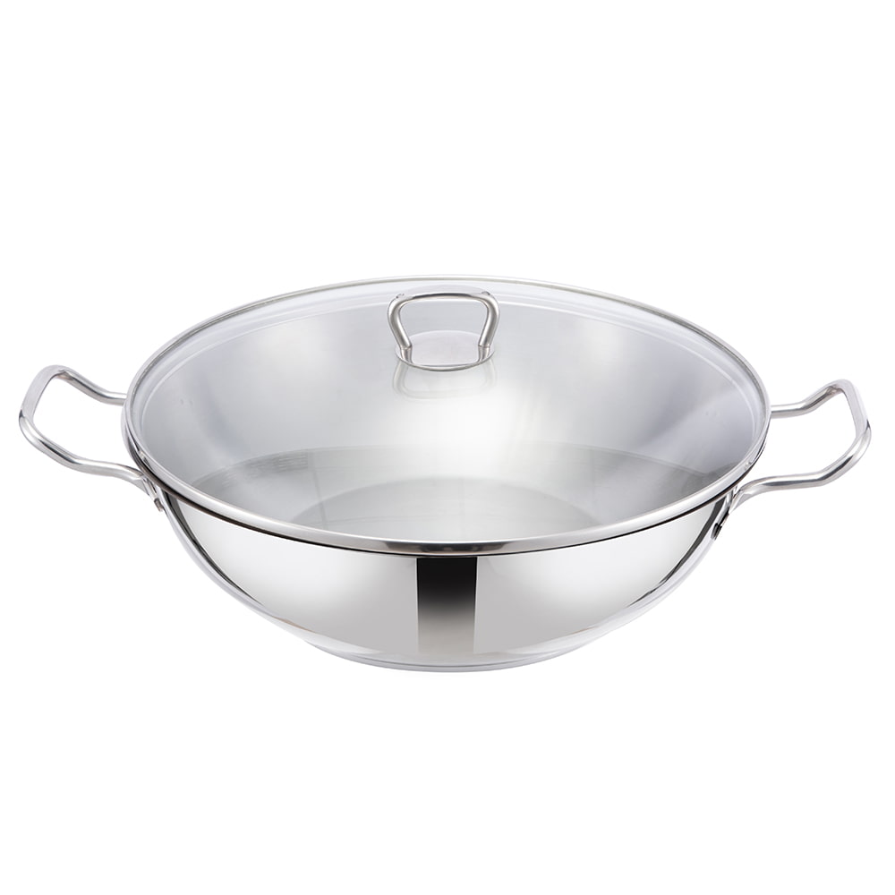 Láimhseáil taobh dúbailte clúdach gloine 32*9CM wok JY-3209ST